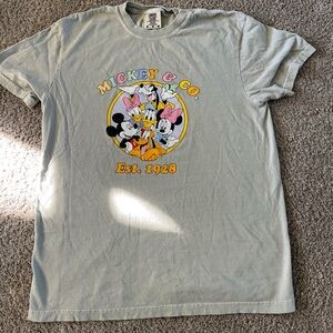 Seafoamish color Comfort Colors T-Shit. Mickey and friends (from Etsy store )